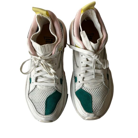 Brandblack Saga Chunky Dad Sneakers in Green, Pink and White Size 4 - Picture 7 of 16